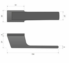 Sky KSKY Mattt Chrome M700 - Door Handle on a Rose