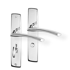 ACT Teardrop door  - Door Handle on a Backplate - chrome
