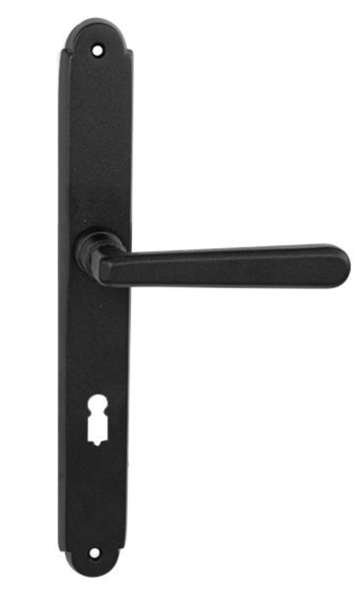 MP fittings ALT Wien Door Handle on a Backplate - Black Textured