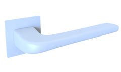 Solo white KSO 800 - Door Handle on a Square Rose