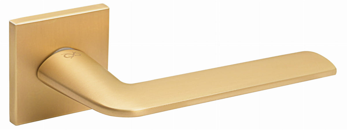 Infinity Line Stinger FIT gold matte KSR M G00 - Door Handle on a Square Rose