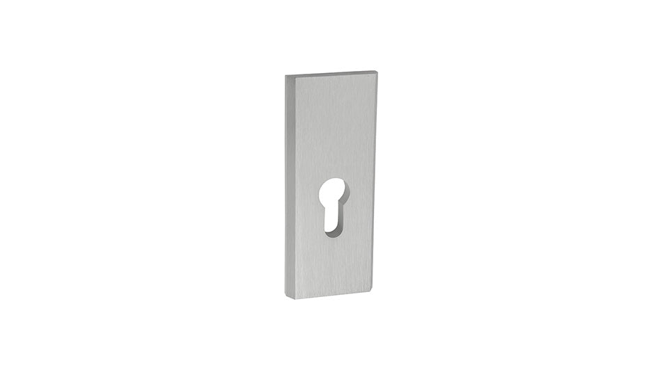 THEO Titanium K+K -External Door Handle on a Backplate