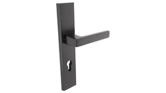 Alub THEO Black K+K -External Door Handle on a Backplate