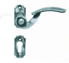 MP fittings TILLY - R Oval Forged Gray - Door Handle on a Backplate