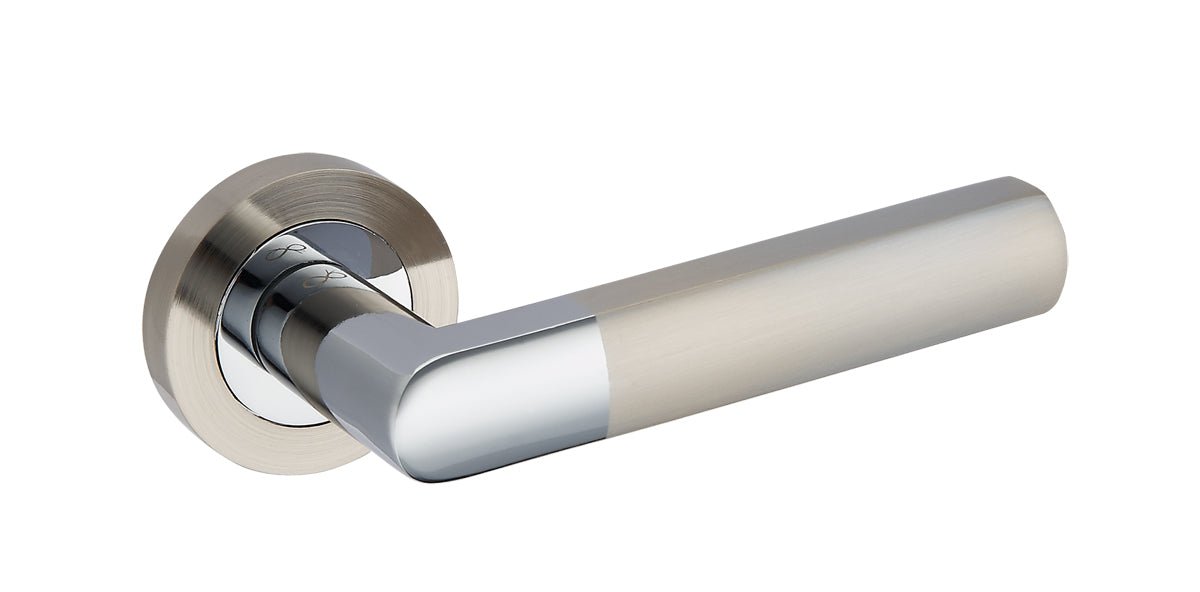 Infinity Line Torino KTR O 100 Chrome/Satin - Door Handle on a Round Rose