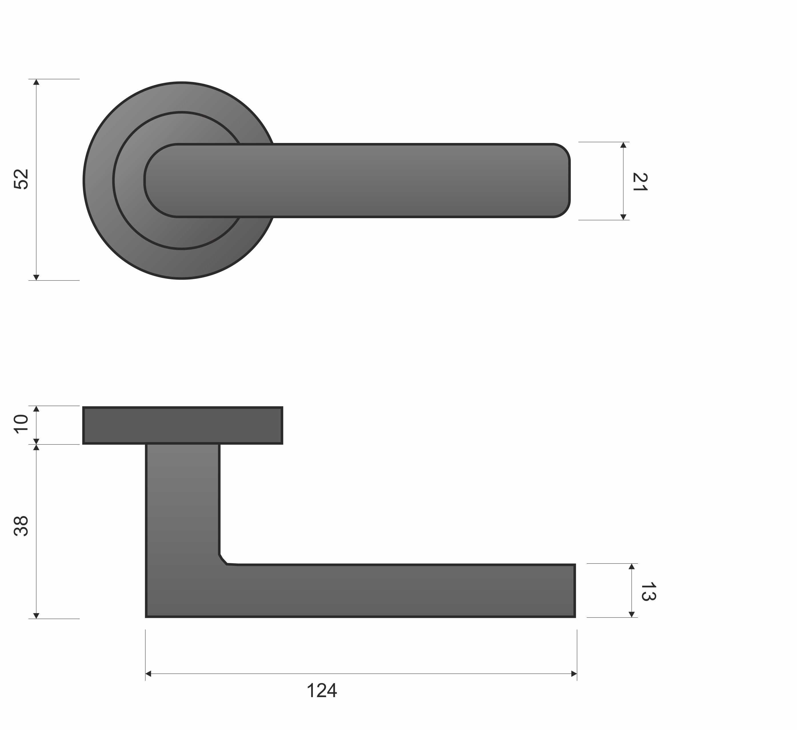 Infinity Line Torino KTR O 100 Chrome/Satin - Door Handle on a Round Rose