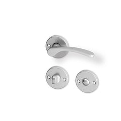 Viola - R silver, Door Handle on a Round Rose