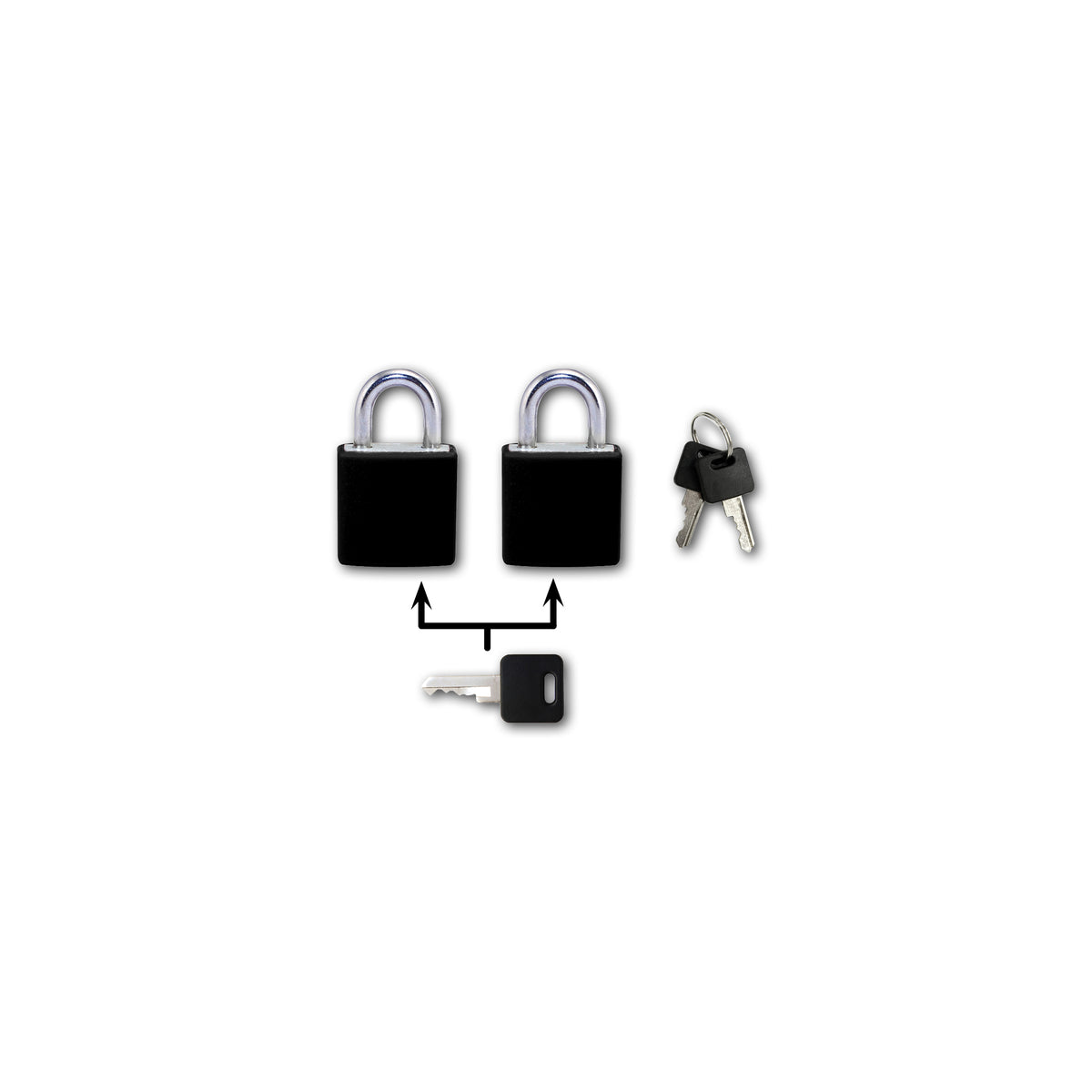 Padlock RV.2402.20.SET 2 - black